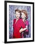 Joan Fontaine, Olivia De Havilland-null-Framed Photographic Print