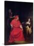 Joan of Arc (1412-31) and the Cardinal of Winchester in 1431, 1824-Hippolyte Delaroche-Stretched Canvas