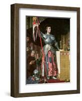 Joan of Arc (1412-31) at the Coronation of King Charles Vii (1403-61) 17th July 1429, 1854-Jean-Auguste-Dominique Ingres-Framed Giclee Print