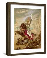 Joan of Arc an Idealised Representation, She Fulfils Merlin's Prophecy That a Virgin Will Come-null-Framed Photographic Print