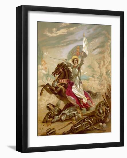 Joan of Arc an Idealised Representation, She Fulfils Merlin's Prophecy That a Virgin Will Come-null-Framed Photographic Print