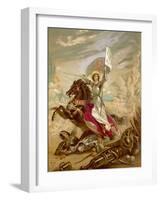 Joan of Arc an Idealised Representation, She Fulfils Merlin's Prophecy That a Virgin Will Come-null-Framed Photographic Print