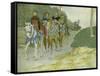 Joan of Arc and her entourage travelling to Chinon-Louis Maurice Boutet De Monvel-Framed Stretched Canvas