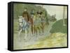 Joan of Arc and her entourage travelling to Chinon-Louis Maurice Boutet De Monvel-Framed Stretched Canvas