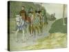 Joan of Arc and her entourage travelling to Chinon-Louis Maurice Boutet De Monvel-Stretched Canvas