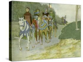Joan of Arc and her entourage travelling to Chinon-Louis Maurice Boutet De Monvel-Stretched Canvas