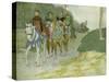 Joan of Arc and her entourage travelling to Chinon-Louis Maurice Boutet De Monvel-Stretched Canvas