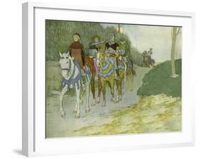 Joan of Arc and her entourage travelling to Chinon-Louis Maurice Boutet De Monvel-Framed Giclee Print