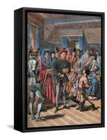 Joan of Arc at Chinon on February 23th 1429-Frederic Lix-Framed Stretched Canvas