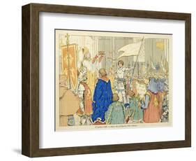 Joan of Arc at Coronation of Charles Vii in Reims, July 17, 1429-Paul de Semant-Framed Art Print