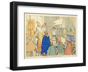 Joan of Arc at Coronation of Charles Vii in Reims, July 17, 1429-Paul de Semant-Framed Art Print