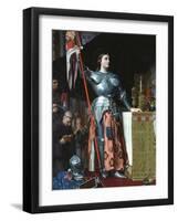 Joan of Arc at the Coronation of Charles VII in the Cathedral at Reims, 1429-Jean-Auguste-Dominique Ingres-Framed Giclee Print