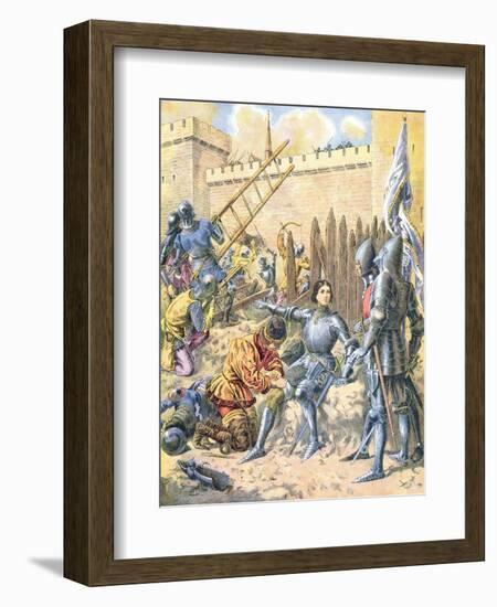 Joan of Arc at the Siege of Paris-Frederic Theodore Lix-Framed Giclee Print