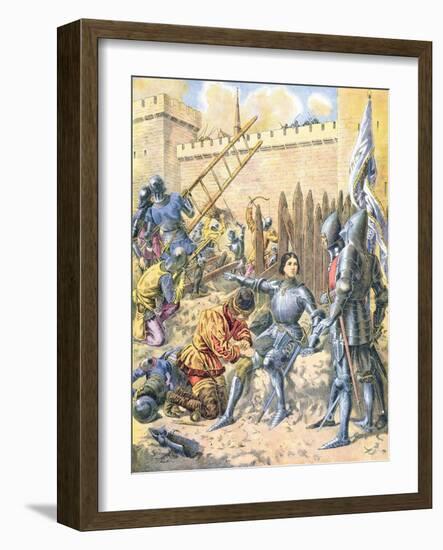 Joan of Arc at the Siege of Paris-Frederic Theodore Lix-Framed Giclee Print