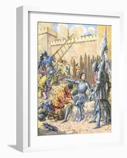 Joan of Arc at the Siege of Paris-Frederic Theodore Lix-Framed Giclee Print