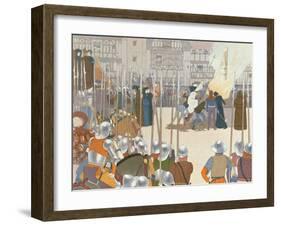 Joan of Arc at the Stake, Illustration from 'Jeanne d'Arc', c.1910-Louis Maurice Boutet De Monvel-Framed Giclee Print