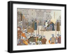 Joan of Arc at the Stake, Illustration from 'Jeanne d'Arc', c.1910-Louis Maurice Boutet De Monvel-Framed Giclee Print