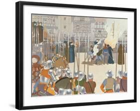 Joan of Arc at the Stake, Illustration from 'Jeanne d'Arc', c.1910-Louis Maurice Boutet De Monvel-Framed Giclee Print