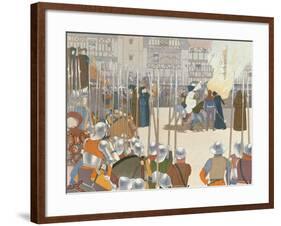 Joan of Arc at the Stake, Illustration from 'Jeanne d'Arc', c.1910-Louis Maurice Boutet De Monvel-Framed Giclee Print