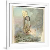 Joan of Arc Burned at the Stake in Rouen on 30 May 1431-A. Willette-Framed Photographic Print