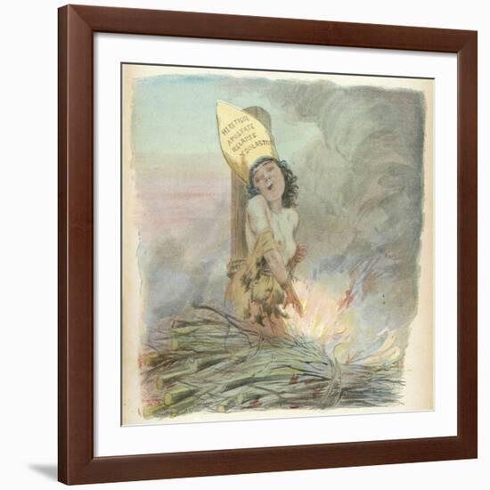 Joan of Arc Burned at the Stake in Rouen on 30 May 1431-A. Willette-Framed Photographic Print