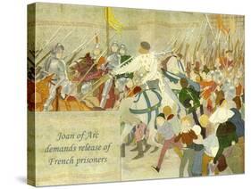 Joan of Arc demands release of French prisoners-Louis Maurice Boutet De Monvel-Stretched Canvas