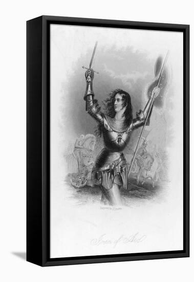 Joan of Arc French Heroine in Armour on the Battlefield-Jc Buttre-Framed Stretched Canvas