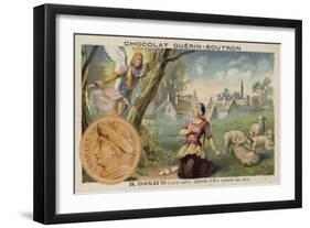 Joan of Arc Hearing Voices-null-Framed Giclee Print