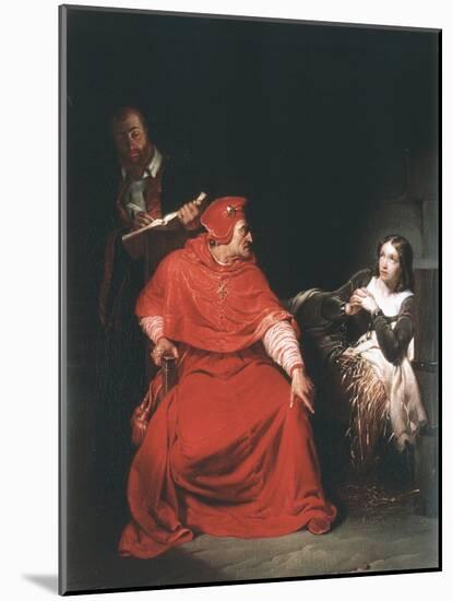 Joan of Arc in Prison, 1825-Paul Delaroche-Mounted Giclee Print