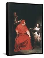 Joan of Arc in Prison, 1825-Paul Delaroche-Framed Stretched Canvas