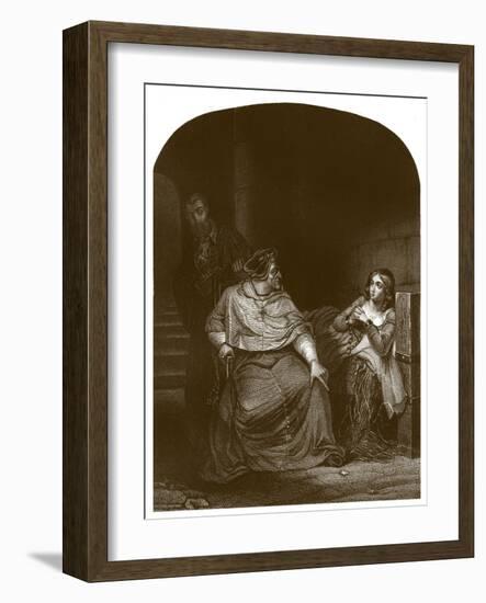 Joan of Arc is interrogated by the Bishop of Winchester-Hippolyte Delaroche-Framed Giclee Print