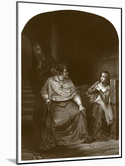 Joan of Arc is interrogated by the Bishop of Winchester-Hippolyte Delaroche-Mounted Giclee Print