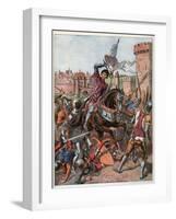 Joan of Arc is taken prisoner on May 23rd 1430 and is handed over to the English at Compiegne-Frederic Lix-Framed Giclee Print