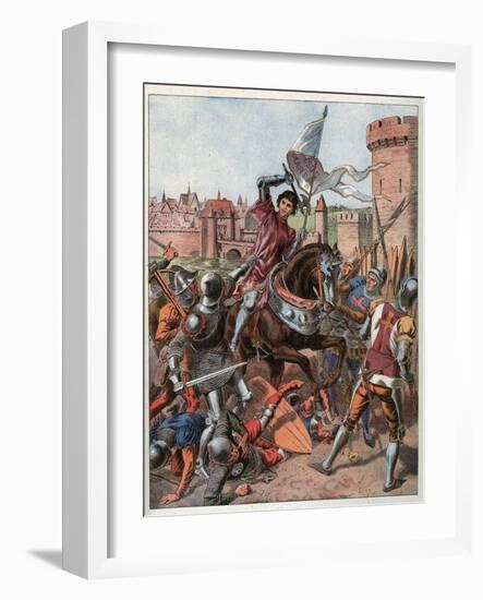 Joan of Arc is taken prisoner on May 23rd 1430 and is handed over to the English at Compiegne-Frederic Lix-Framed Giclee Print