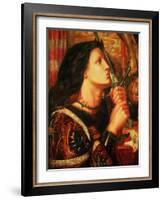 Joan of Arc Kissing the Sword of Deliverance, 1863-Dante Gabriel Rossetti-Framed Giclee Print