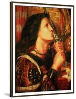 Joan of Arc Kissing the Sword of Deliverance, 1863-Dante Gabriel Rossetti-Framed Premium Giclee Print