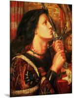 Joan of Arc Kissing the Sword of Deliverance, 1863-Dante Gabriel Rossetti-Mounted Premium Giclee Print