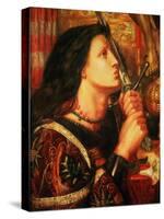 Joan of Arc Kissing the Sword of Deliverance, 1863-Dante Gabriel Rossetti-Stretched Canvas