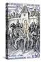 Joan of Arc Leaving Vacoleurs Through Porte De France, February 23, 1429 for Postmark, France-null-Stretched Canvas