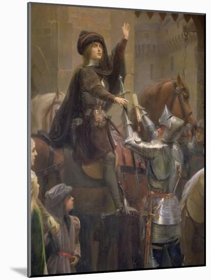 Joan of Arc Leaving Vaucouleurs, 23Rd February 1429 (Detail of Baudricourt and Joan of Arc), 1887 (-Jean-jacques Scherrer-Mounted Giclee Print