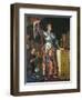 Joan of Arc on Coronation of Charles Vii in the Cathedral of Reims-Jean-Auguste-Dominique Ingres-Framed Art Print