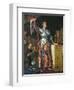 Joan of Arc on Coronation of Charles Vii in the Cathedral of Reims-Jean-Auguste-Dominique Ingres-Framed Art Print