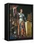 Joan of Arc on Coronation of Charles Vii in the Cathedral of Reims-Jean-Auguste-Dominique Ingres-Framed Stretched Canvas