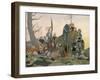 Joan of Arc surveys French casualties-Louis Maurice Boutet De Monvel-Framed Giclee Print