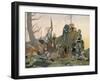 Joan of Arc surveys French casualties-Louis Maurice Boutet De Monvel-Framed Giclee Print