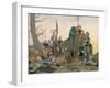 Joan of Arc surveys French casualties-Louis Maurice Boutet De Monvel-Framed Giclee Print