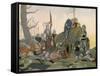 Joan of Arc surveys French casualties-Louis Maurice Boutet De Monvel-Framed Stretched Canvas