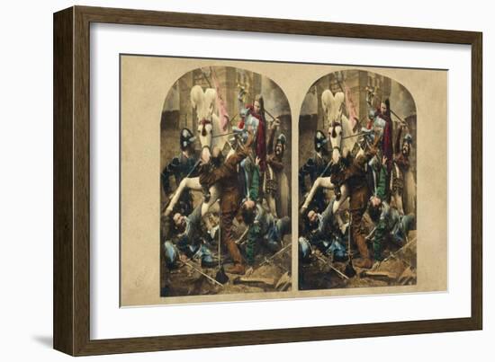 Joan of Arc Taken Prisoner-null-Framed Art Print