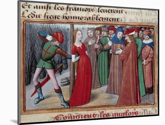 Joan of Arc Tied to the Stake - 15Th Cent. Illumination-null-Mounted Giclee Print