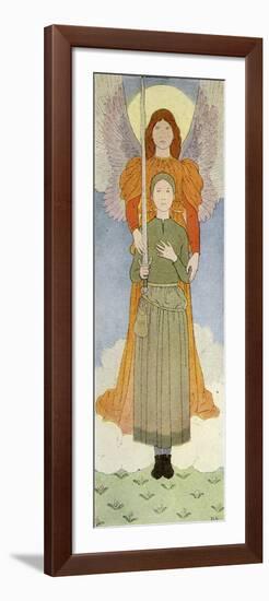 Joan of Arc with angel-Louis Maurice Boutet De Monvel-Framed Giclee Print